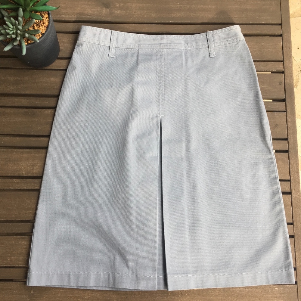 J. Crew Grey Cotton Midi Skirt - Size 2